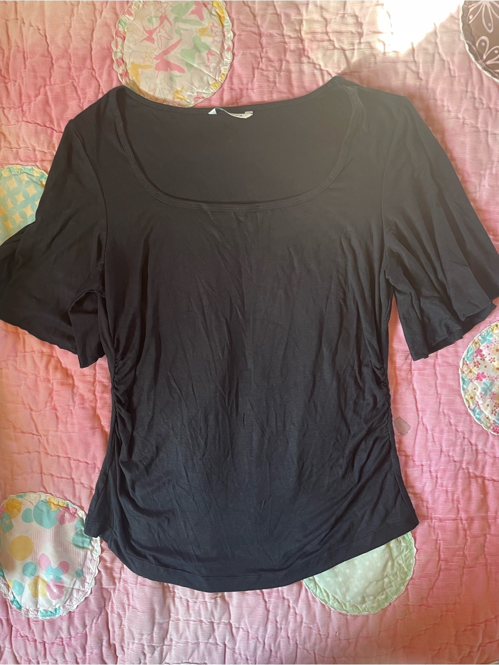 HALARA Black Scoop Neck Relaxed Women's Top NWOT